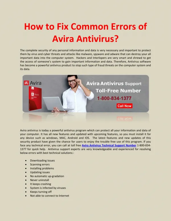 How to Fix Common Errors of Avira Antivirus?