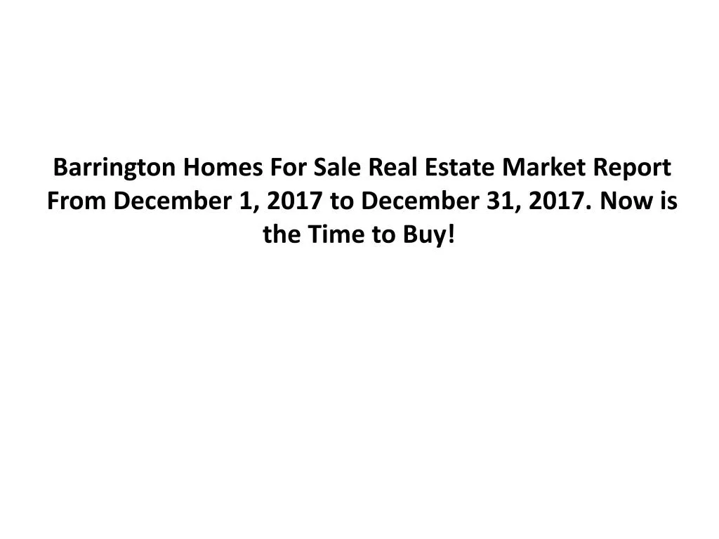 barrington homes for sale real estate market