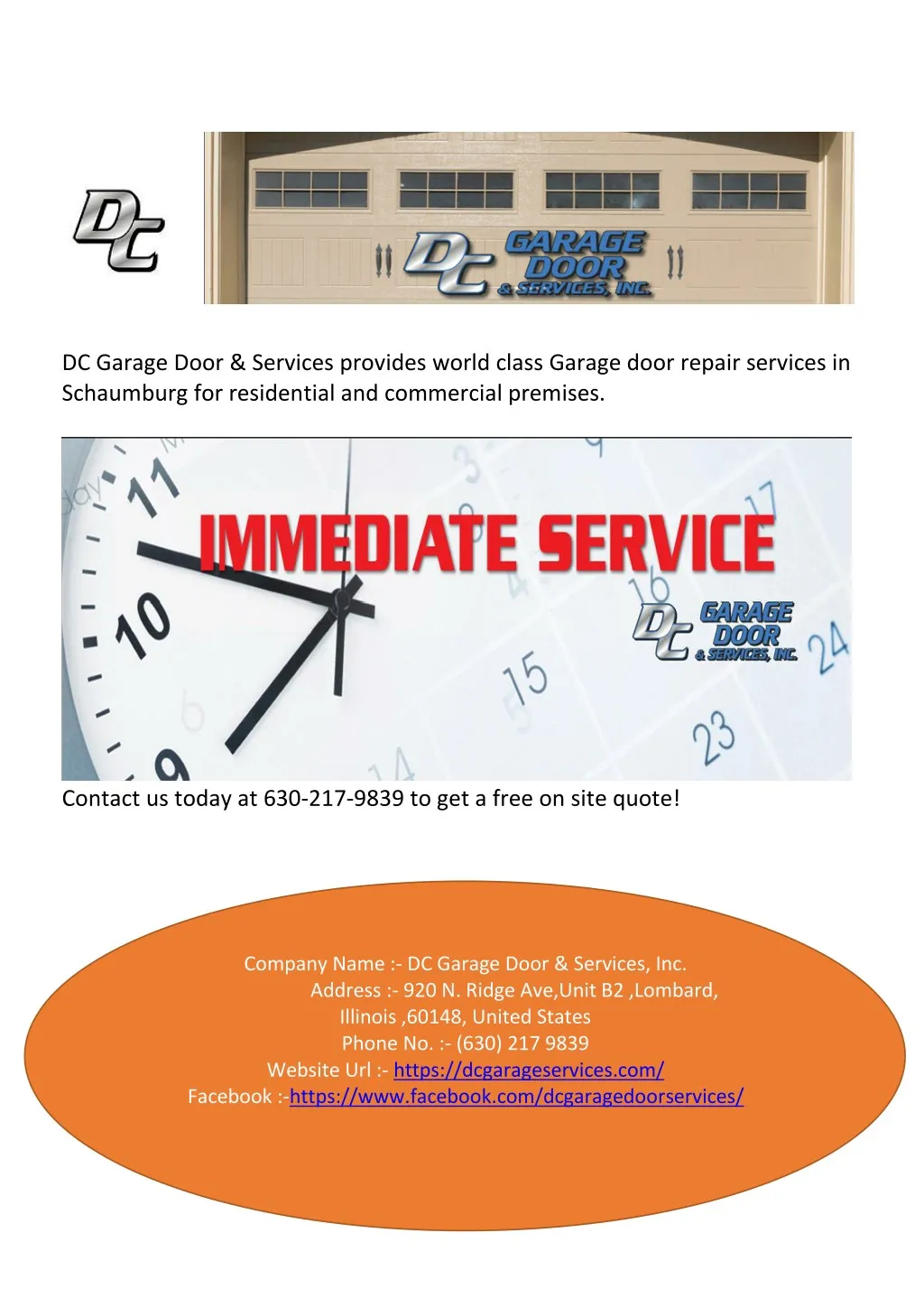 dc garage door services provides world class