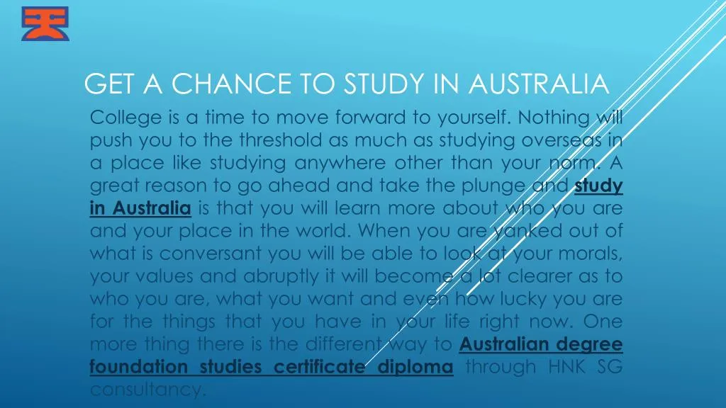 get a chance to study in australia