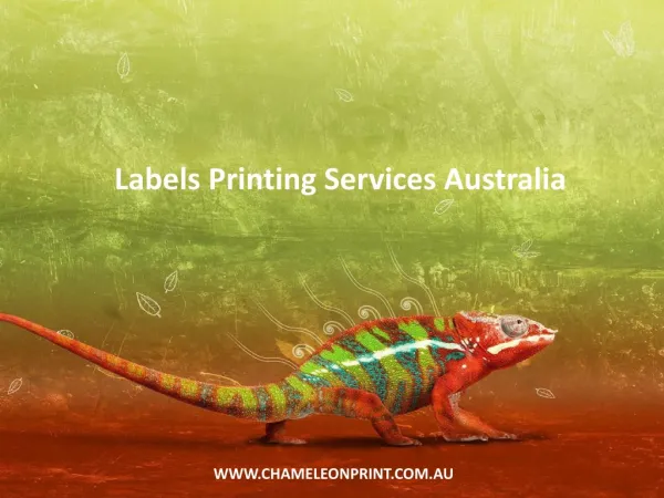 Labels Printing Services Australia - Chameleon Print Group