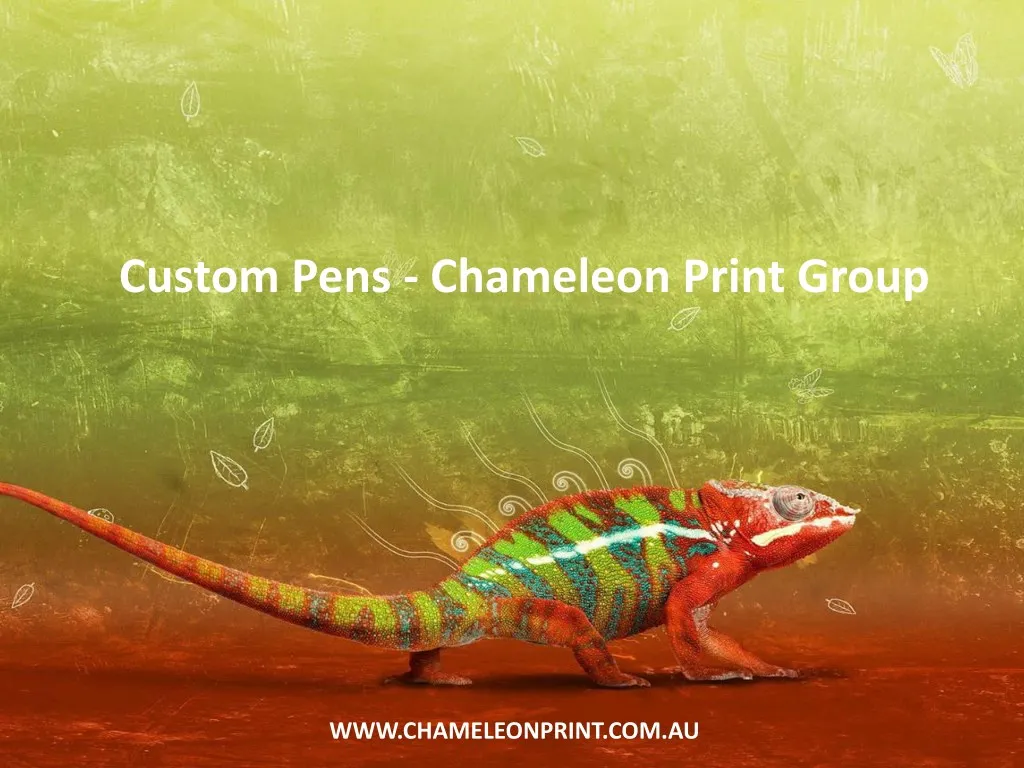custom pens chameleon print group