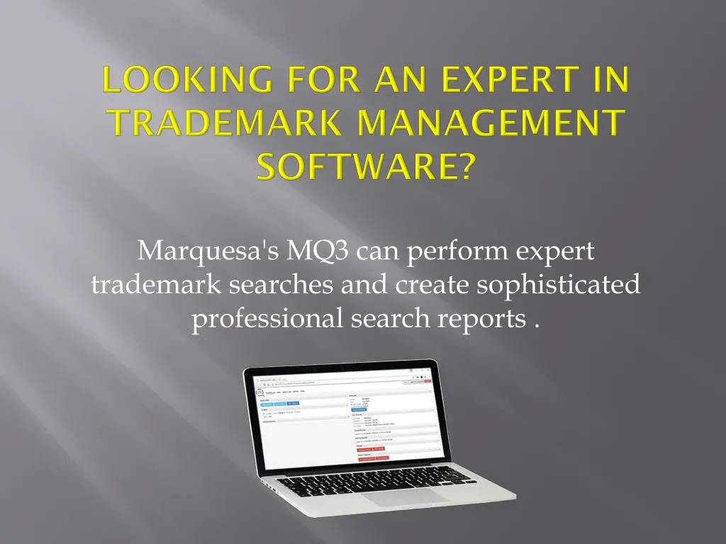 looking for an expert in trademark management software