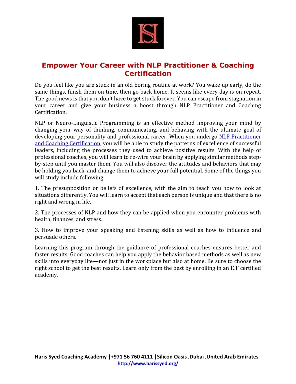 empower your career with nlp practitioner