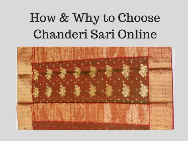 Intersted in Chanderi Sari Online