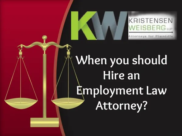 When you should hire an employment law attorney