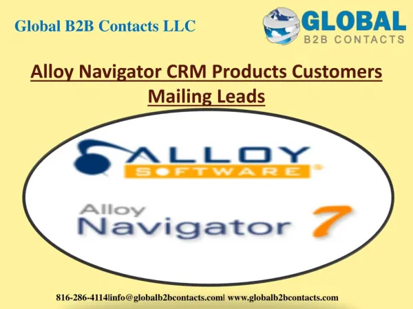 Alloy Navigator CRM Product Customers Email Leads