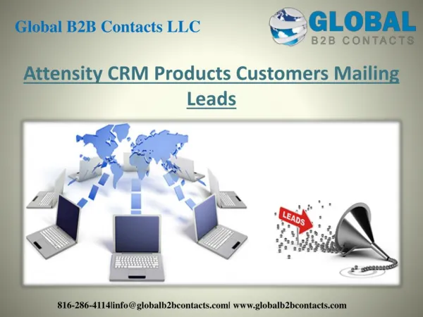 Attensity CRM Product Customers Mailing Leads
