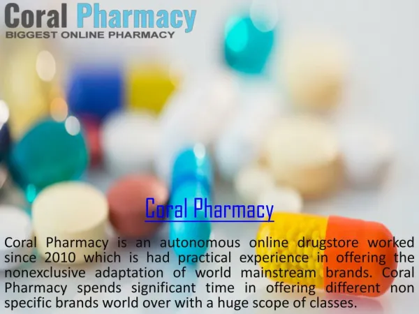 Buy Medicine online from USA -coral pharmacy