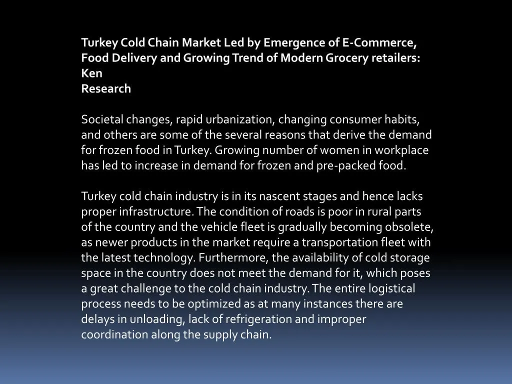 turkey cold chain market led by emergence