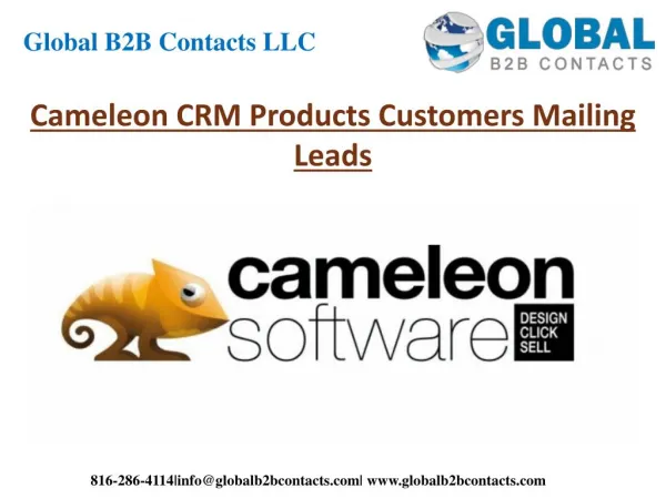 Cameleon CRM Product Customers Mailing Leads