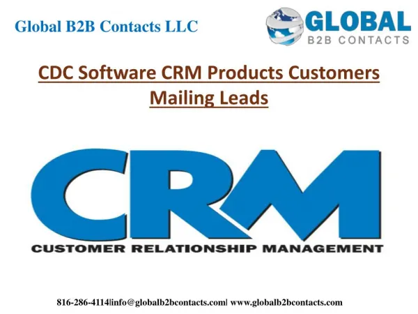 CDC Software CRM Product Customers Mailing Leads