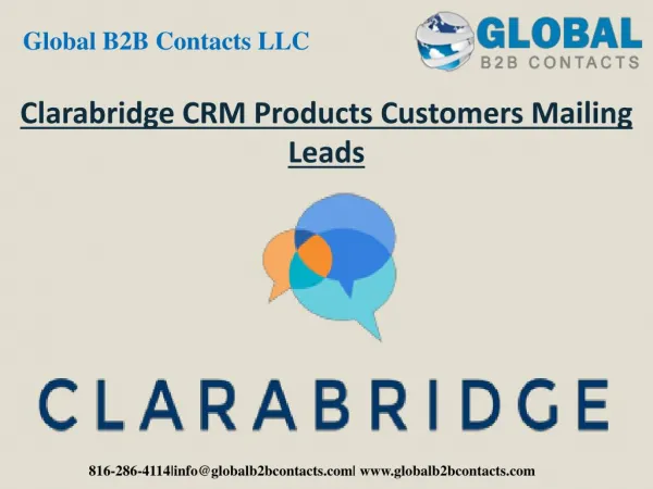 Clarabridge CRM Product Customer Mailing Leads