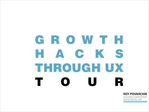 How to Growth Hack through UX