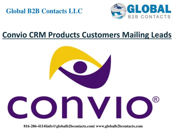 Convio CRM Product Customers Mailing Leads