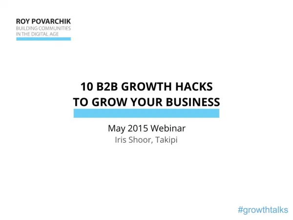 10 B2B Growth Hacks To Grow Your Business