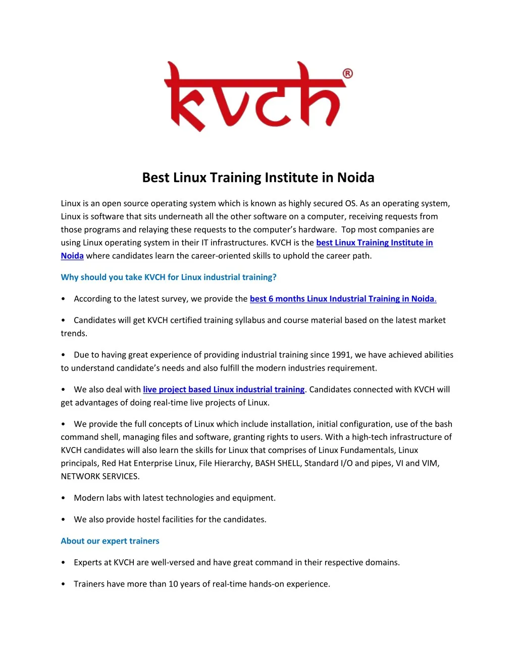 best linux training institute in noida