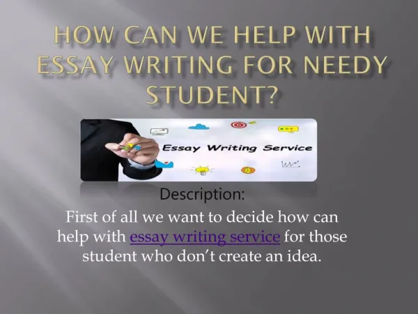 Essay help service