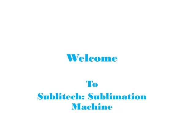 Sublimation Machine Supplier In India