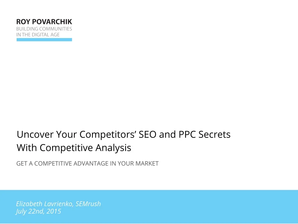 uncover your competitors seo and ppc secrets with