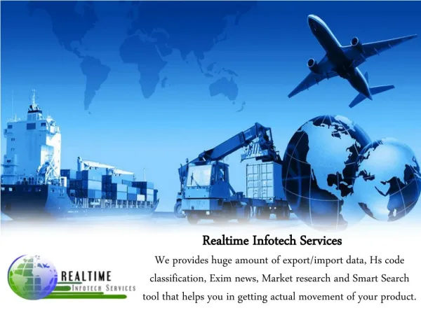 Services For Import Export Data - Realtime Infotech Services