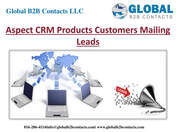 Aspect CRM Product Customers Mailing Leads