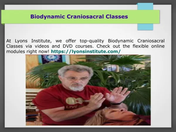 Biodynamic craniosacral Training