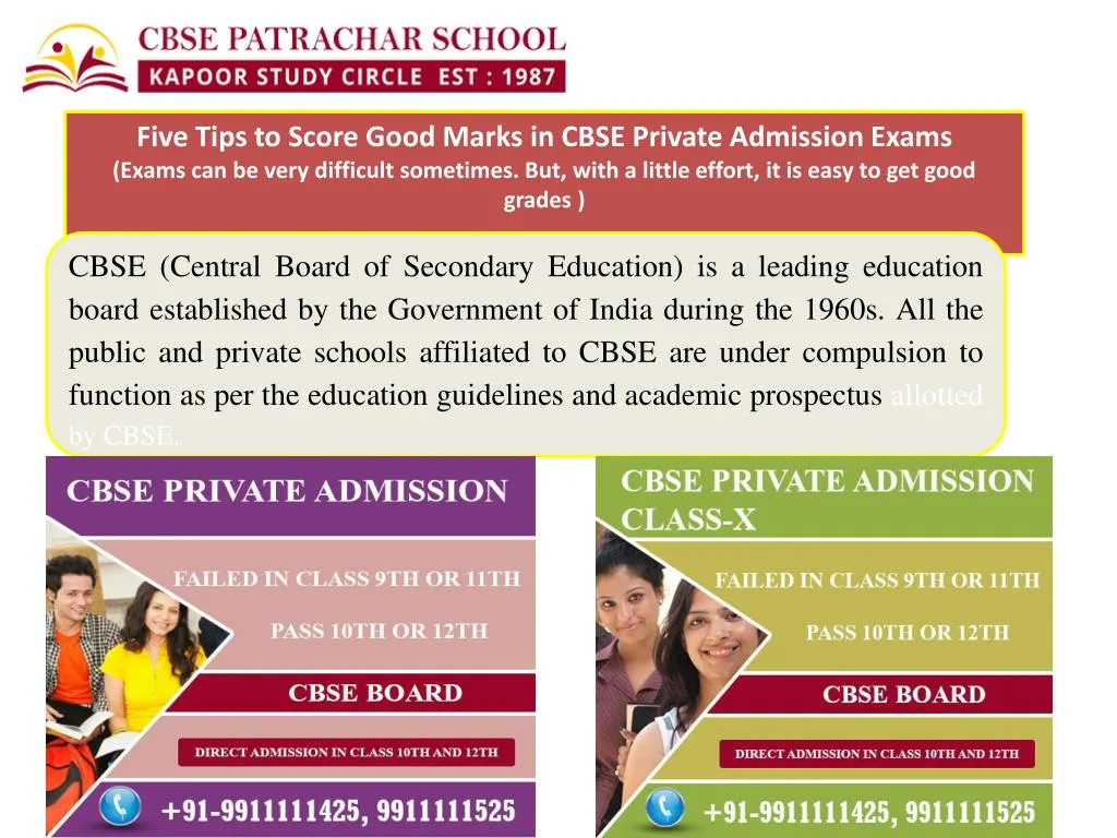 five tips to score good marks in cbse private