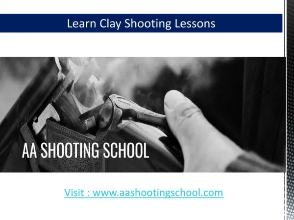 Clay Shooting Lessons from AA Shooting School,UK