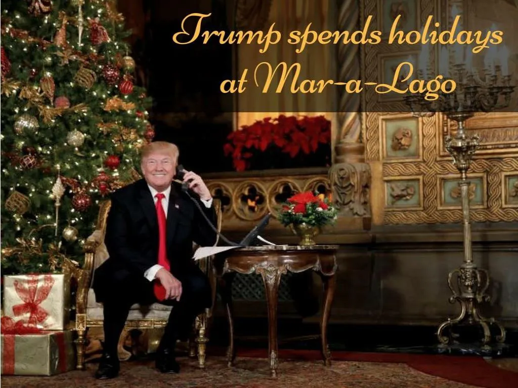 trump spends holidays at mar a lago