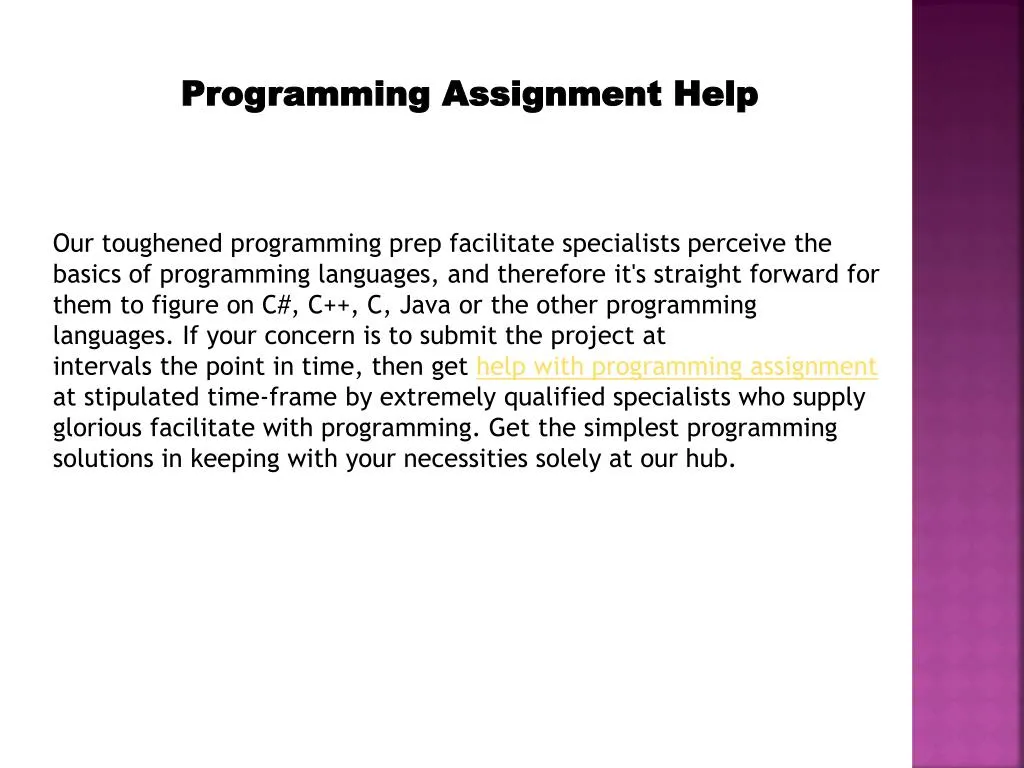 programming assignment help