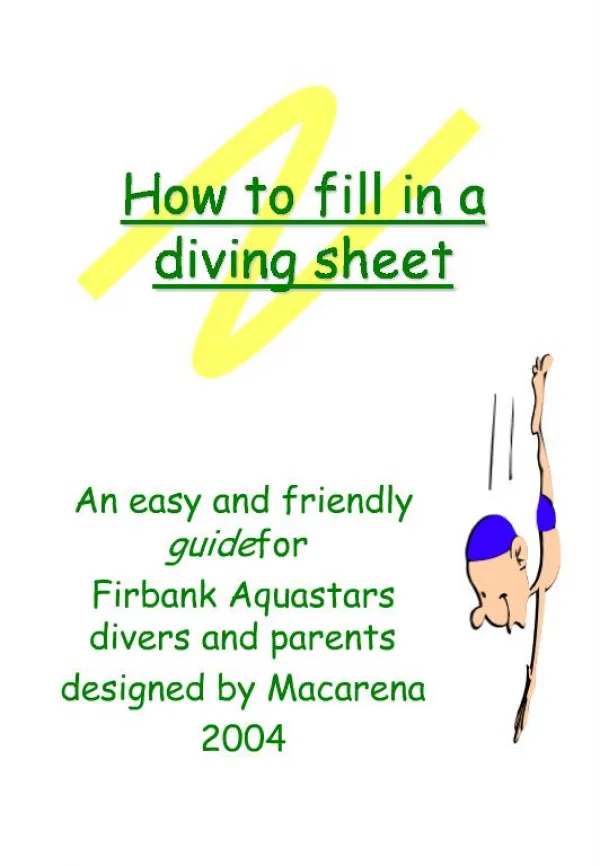 How to fill in a diving sheet
