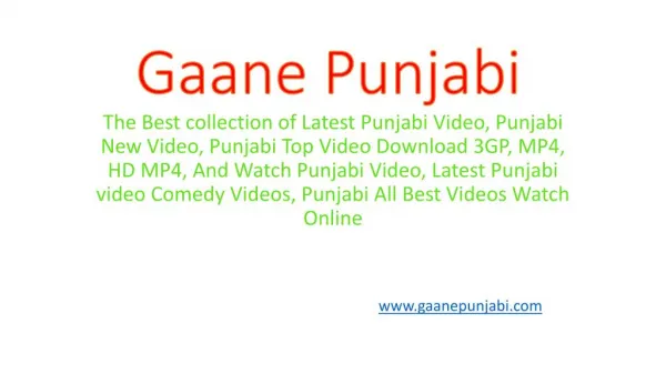 Gaane Punjabi