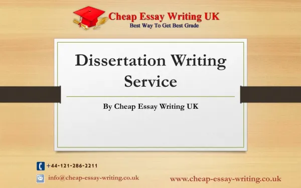 Dissertation Writing Services by Cheap Essay Writing UK