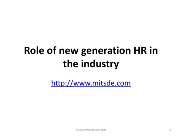 Role of new generation HR in the industry | Distance Management courses | MIT school of Distance Education