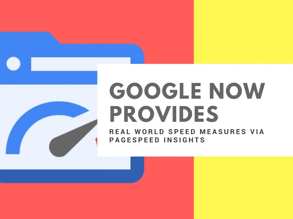 google now provides real world speed measures