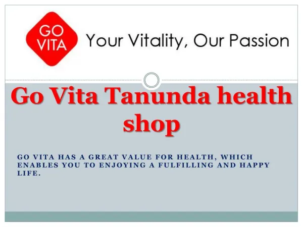 Go Vita Tanunda health shop