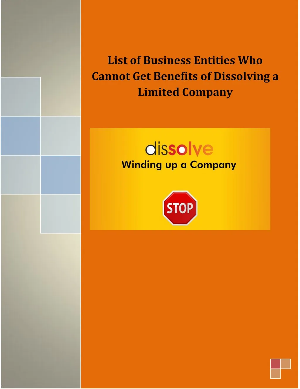 list of business entities who cannot get benefits