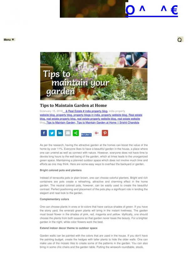 Tips to Maintain Garden at Home