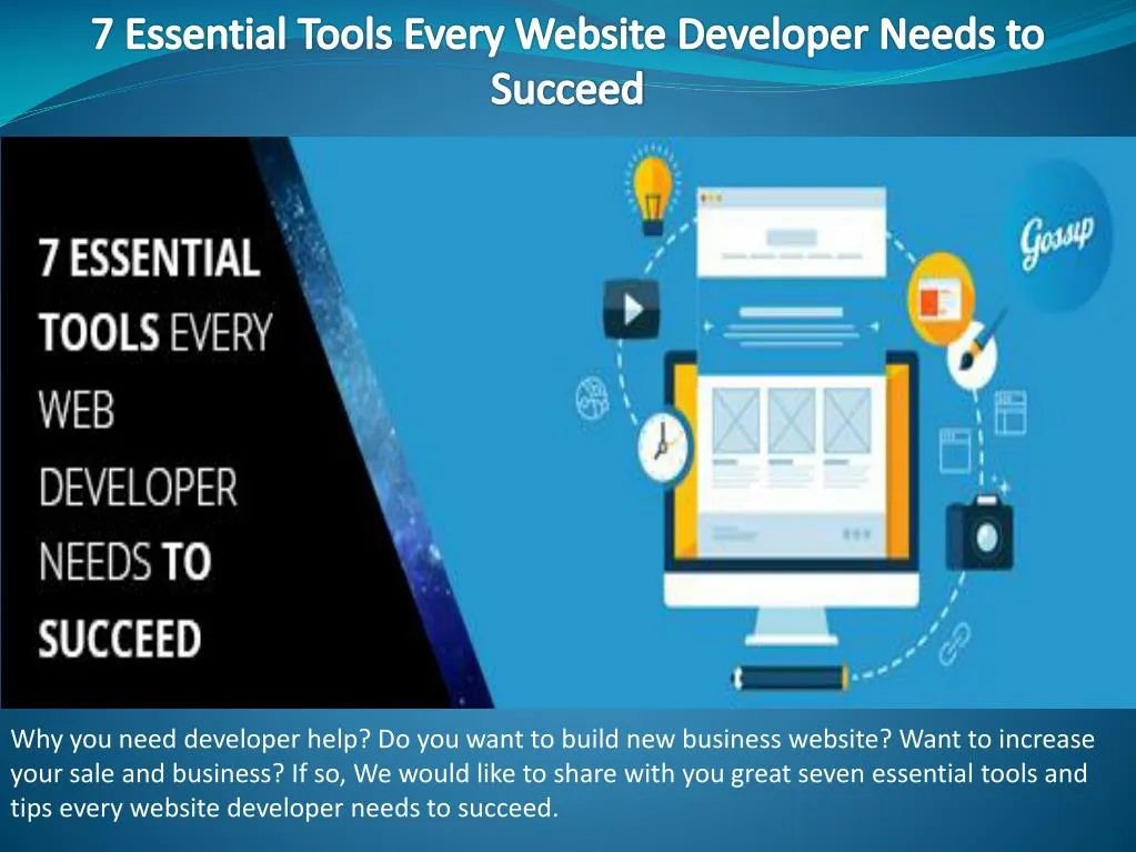 7 essential tools every website developer needs