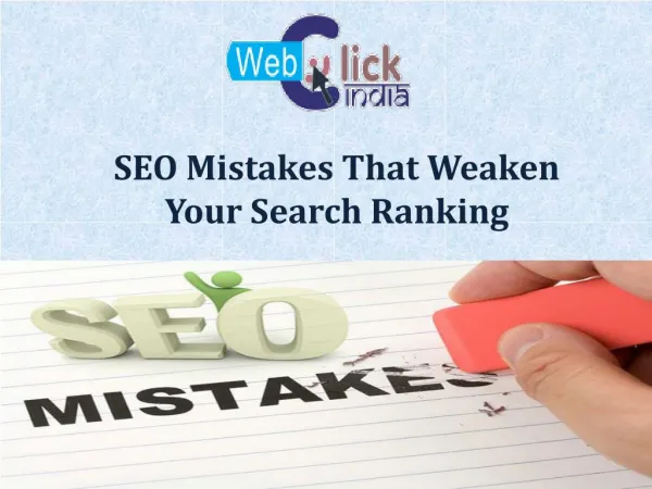 SEO Mistakes That Weaken Your Search Ranking