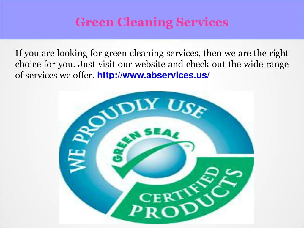 green cleaning services