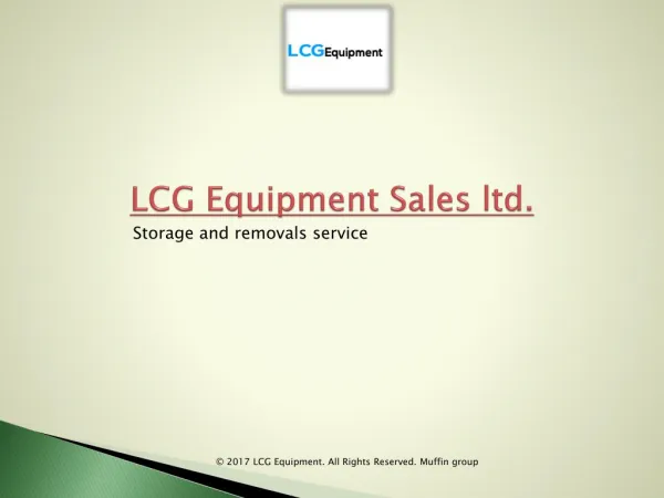 PPT Presentation for LCG Equipment