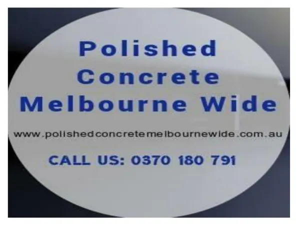 Polished Concrete Melbourne Wide