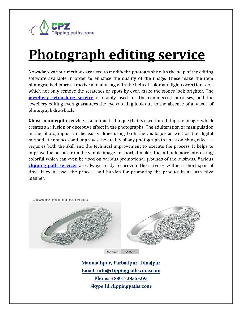 photograph editing service