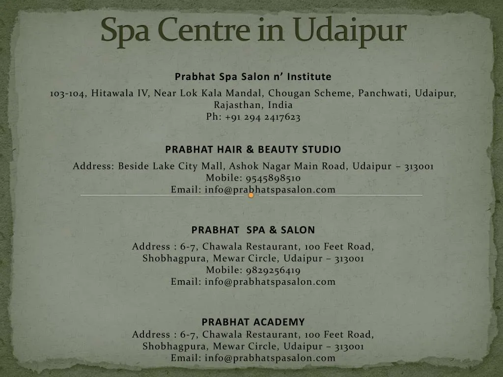 spa centre in udaipur