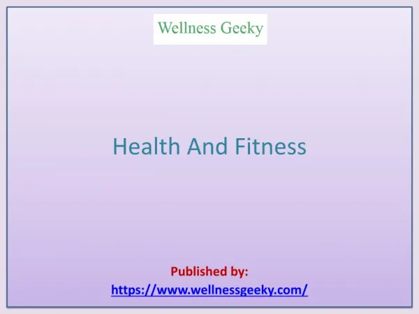 Health And Fitness