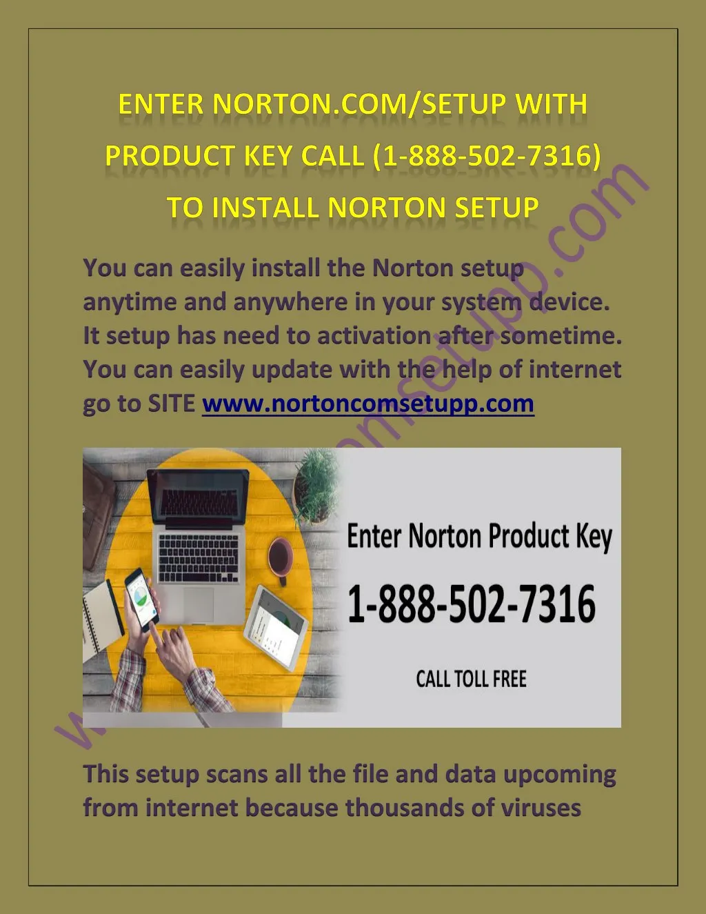 you can easily install the norton setup anytime