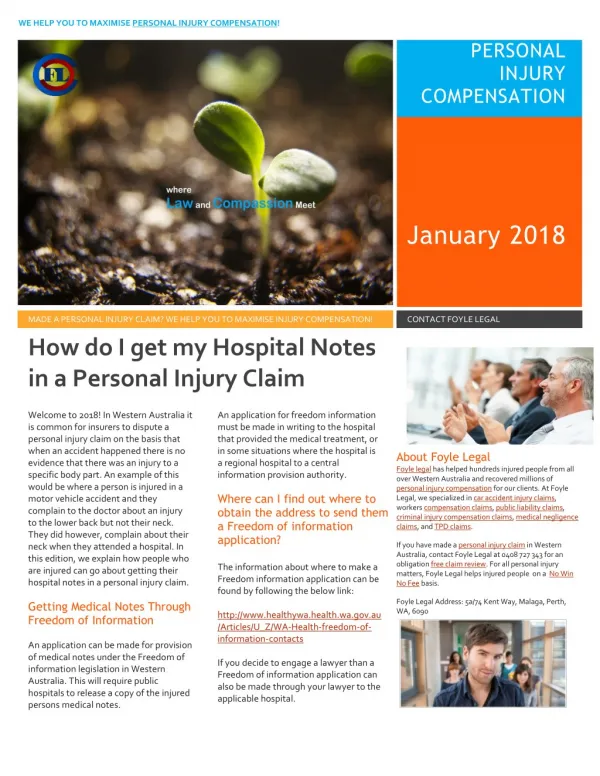 How do I get my Hospital Notes in a Personal Injury Claim