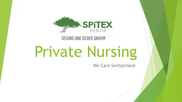 Altenpflege in Der Schweiz | Privat Spitex Zürich | Spitex Seeblick Zurich